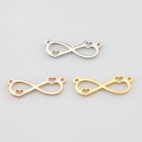 Stainless Steel Charm Connector, 304 Stainless Steel, Infinity, Vacuum Ion Plating, fashion jewelry & polished & DIY & Unisex 