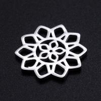 Stainless Steel Hollow Pendant, 201 Stainless Steel, Flower, Vacuum Ion Plating, fashion jewelry & polished & DIY & Unisex 