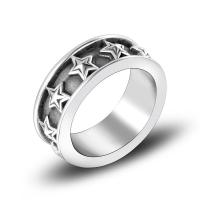 Titanium Steel Finger Ring, polished, Unisex & blacken, original color 