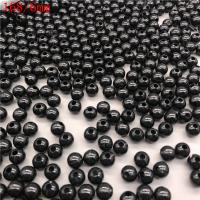 Perles en plastique de mode, Rond, moulage par injection, DIY, noire, 6-14mm, Vendu par sac