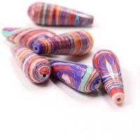 Synthetische Türkis Perlen, Tropfen, DIY & facettierte, gemischte Farben, 10x30mm, verkauft von PC