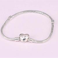 Zinc Alloy European Bracelets, with Brass, plated, for woman, silver color 