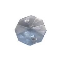 Transparent Acrylic Beads, Octagon, injection moulding, DIY & faceted & double-hole 12mm, Approx 