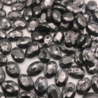 Transparent Acrylic Beads, Oval, injection moulding, DIY & faceted Approx 