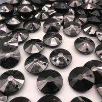 Transparent Acrylic Beads, Flat Round, injection moulding, DIY & faceted & double-hole 20mm, Approx 