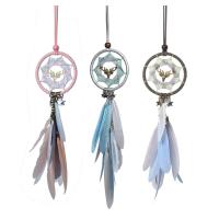 Fashion Dream Catcher, Feather, with Wood & Iron, plated, for woman .17 Inch 