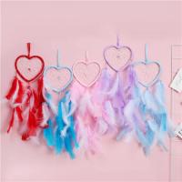 Fashion Dream Catcher, Feather, with Plastic Pearl & Iron, Heart, handmade, for woman .72 Inch 