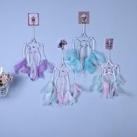 Fashion Dream Catcher, Feather, with Lace & Plastic Pearl & Iron, Star, handmade, for woman .81 Inch 