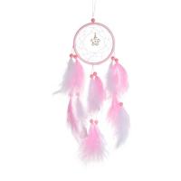 Fashion Dream Catcher, Feather, with Plastic & Plastic Pearl & Acrylic, handmade, for woman & with rhinestone .72 Inch 