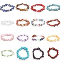Gemstone Chip Bracelets, irregular, handmade, elastic & Unisex, mixed colors .28 Inch 