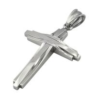 Stainless Steel Cross Pendants, 304 Stainless Steel, Vacuum Ion Plating, fashion jewelry & DIY & for man 