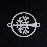 Stainless Steel Charm Connector, 201 Stainless Steel, Tree, Vacuum Ion Plating, fashion jewelry & polished & DIY & Unisex 