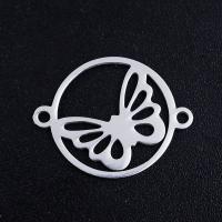 Stainless Steel Charm Connector, 201 Stainless Steel, Butterfly, Vacuum Ion Plating, fashion jewelry & polished & DIY & Unisex 