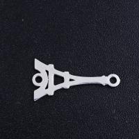 Stainless Steel Charm Connector, 201 Stainless Steel, Eiffel Tower, Vacuum Ion Plating, fashion jewelry & polished & DIY & Unisex 