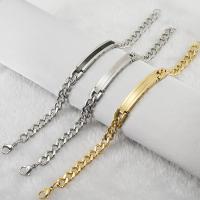 Stainless Steel Charm Bracelet, 304 Stainless Steel, Vacuum Ion Plating, fashion jewelry & for woman 8*42mm,8mm Approx 7.87 Inch 