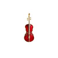 Emaille -Brosche, Zinklegierung, Violine, plattiert, für Frau, keine, 14x41mm, verkauft von PC