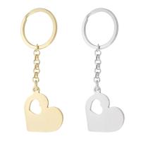 Stainless Steel Key Clasp, 304 Stainless Steel, Heart, plated, hollow 92mm 