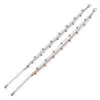 Stainless Steel Chain Bracelets, 303 Stainless Steel, Vacuum Ion Plating, for woman Approx 6.1 Inch 