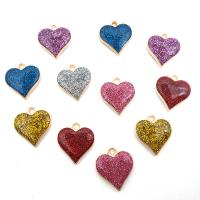 Кулоны с эмалью из цинкового сплава, цинковый сплав, Сердце, Много цветов для выбора 30ПК/сумка, продается сумка