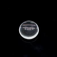 Cabochon de verre translucide, Placage, blanc, 20mm, Vendu par PC