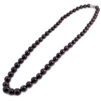 Garnet Necklace, graduated beads & for woman, red, 7-12mm Approx 45 cm 