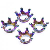 Zinc Alloy Crown Pendants, colorful plated, Unisex, multi-colored cm 