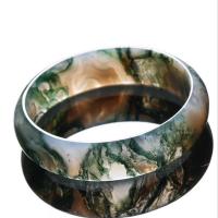 Moss Agate Bangle, polished, for woman, mixed colors 