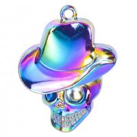 Zinc Alloy Skull Pendants, colorful plated, Unisex Approx 19.69 Inch 