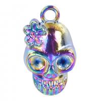 Zinc Alloy Skull Pendants, colorful plated, Unisex Approx 19.69 Inch 