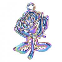 Zinc Alloy Flower Pendants, Rose, colorful plated & for woman Approx 19.69 Inch 