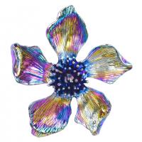 Zinc Alloy Flower Pendants, colorful plated & for man Approx 19.69 Inch 