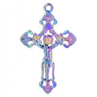 Zinc Alloy Cross Pendants, colorful plated, Unisex Approx 19.69 Inch 