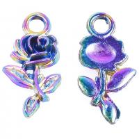 Zinc Alloy Flower Pendants, Rose, colorful plated & for woman Approx 19.69 Inch 
