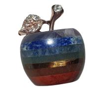 Gemstone Decoration, with Zinc Alloy, Apple, plated, with rhinestone 