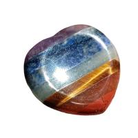 Полудрагоценный камень Декоративные украшения, Сердце, полированный, разноцветный продается PC