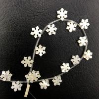White Lip Shell Beads, Snowflake, handmade, DIY, white, 11.5mm 