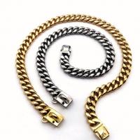 Stainless Steel Chain Necklace, 304 Stainless Steel, Vacuum Ion Plating, polished 