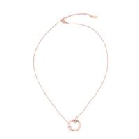 Stainless Steel Jewelry Necklace, 304 Stainless Steel, with 5cm extender chain, Vacuum Ion Plating, With Pendant & fashion jewelry & polished & for woman, rose gold color cm 