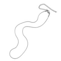 Stainless Steel Chain Necklace, 304 Stainless Steel, with 1.96 inch extender chain, Stick, Vacuum Plating, for woman .71 Inch 