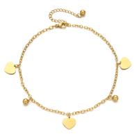 Stainless Steel Anklets Jewelry, 304 Stainless Steel, with 1.18 inch extender chain, Stick, gold color plated, fashion jewelry & for woman .45 Inch 