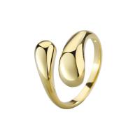 Brass Cuff Finger Ring, Round, plated, Adjustable & fashion jewelry 17.3mm 