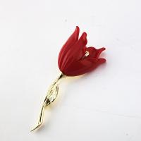 Zinc Alloy Jewelry Brooch, Flower, gold color plated, for woman 