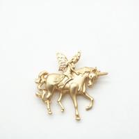 Zinc Alloy Jewelry Brooch, Fairy, gold color plated, for woman 