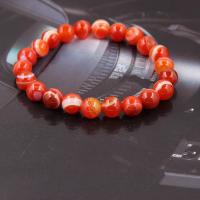 Lace Agate Bracelets, anti-fatigue & for woman, red, 8mm Approx 21 cm 