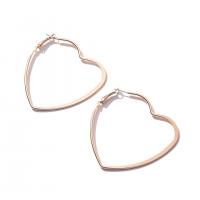 Zinc Alloy Hoop Earring, Heart, fashion jewelry & for woman, golden 
