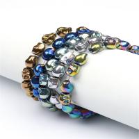 Farbige Magnetische Hämatit Perlen, Schädel, plattiert, DIY, keine, 8x10mm, Länge:ca. 14.96 ZollInch, verkauft von Strang