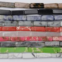 Mixed Gemstone Beads, Natural Stone, Rectangle, DIY Approx 14.96 Inch 