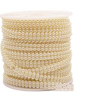 Mode Perlen Strang, ABS-Kunststoff-Perlen, mit Kunststoffspule, DIY, keine, ca. 9m/Spule, verkauft von Spule
