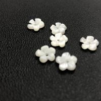 Perles en coquille naturel, fleur, fait à la main, DIY, blanc, 8mm, Vendu par PC