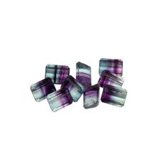 Natural Fluorite Cabochon, Rectangle, polished, DIY, mixed colors 